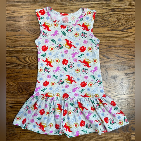 Dreamworks Spirit Riding Free Colorfu Floral Dress Size 4-5 - Picture 1 of 14